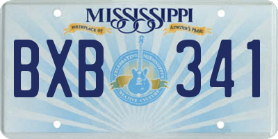 MS license plate BXB341