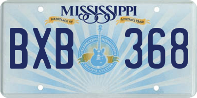 MS license plate BXB368