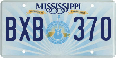 MS license plate BXB370