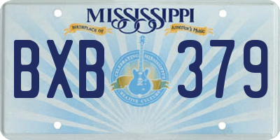 MS license plate BXB379