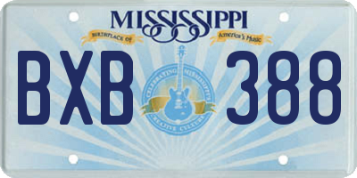 MS license plate BXB388