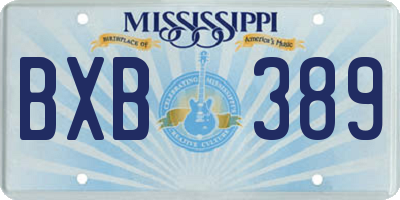 MS license plate BXB389