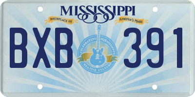 MS license plate BXB391