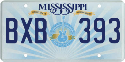 MS license plate BXB393