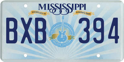 MS license plate BXB394