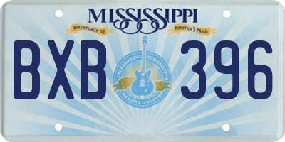 MS license plate BXB396
