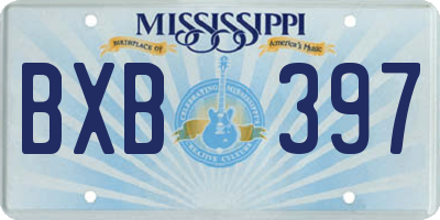 MS license plate BXB397