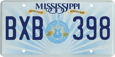 MS license plate BXB398