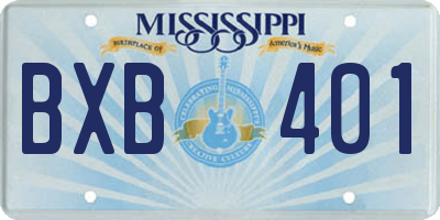 MS license plate BXB401