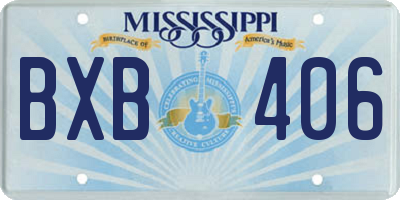MS license plate BXB406
