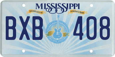MS license plate BXB408