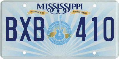 MS license plate BXB410