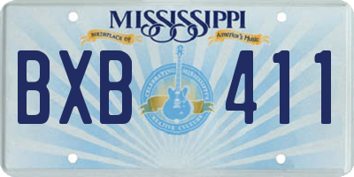 MS license plate BXB411