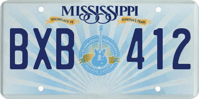 MS license plate BXB412