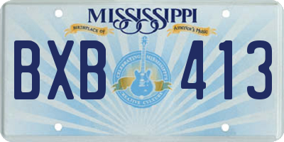 MS license plate BXB413