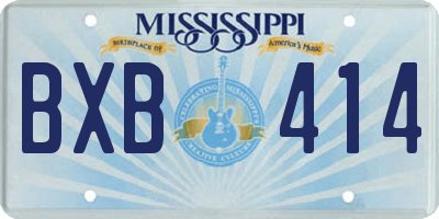 MS license plate BXB414