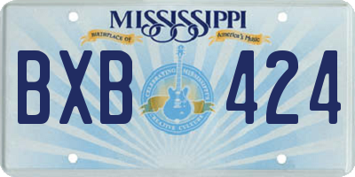MS license plate BXB424