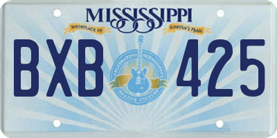 MS license plate BXB425