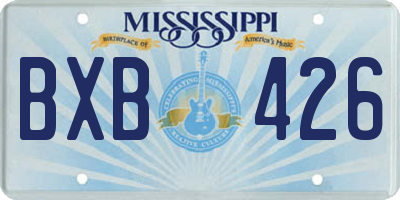 MS license plate BXB426