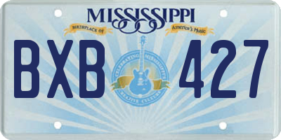 MS license plate BXB427