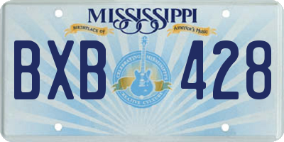 MS license plate BXB428