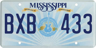 MS license plate BXB433
