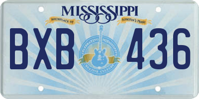 MS license plate BXB436