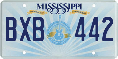 MS license plate BXB442