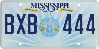 MS license plate BXB444