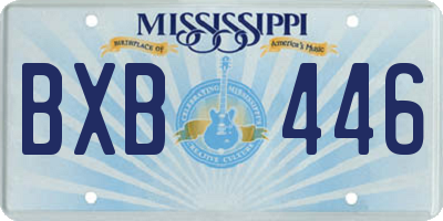MS license plate BXB446