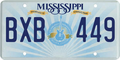 MS license plate BXB449