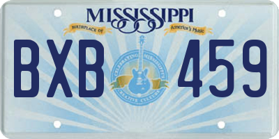 MS license plate BXB459
