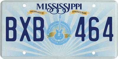 MS license plate BXB464