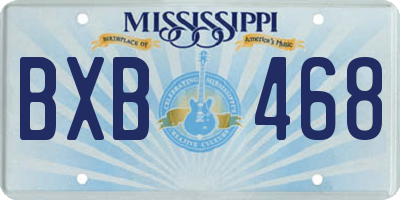 MS license plate BXB468