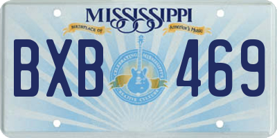 MS license plate BXB469