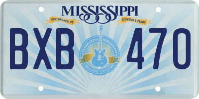 MS license plate BXB470