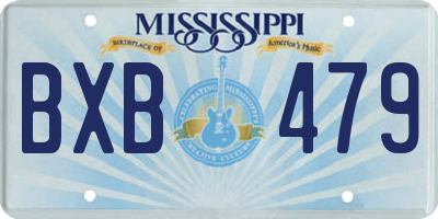MS license plate BXB479