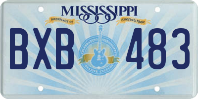 MS license plate BXB483