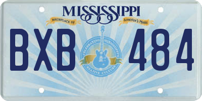 MS license plate BXB484