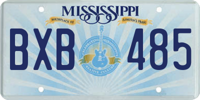 MS license plate BXB485