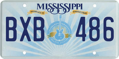MS license plate BXB486