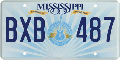 MS license plate BXB487