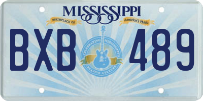 MS license plate BXB489