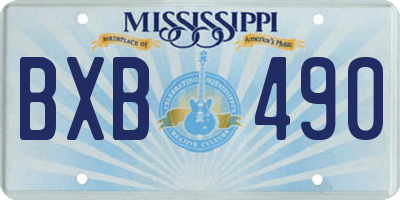 MS license plate BXB490