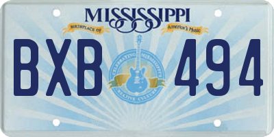 MS license plate BXB494