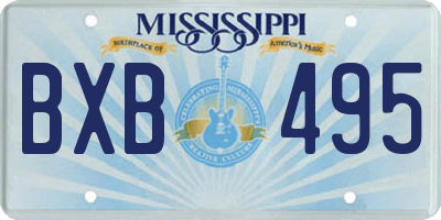 MS license plate BXB495
