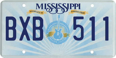 MS license plate BXB511