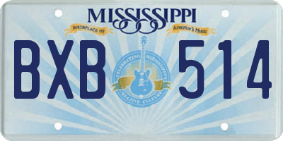 MS license plate BXB514