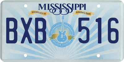 MS license plate BXB516