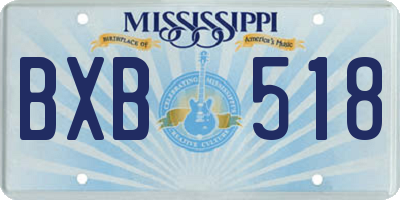 MS license plate BXB518
